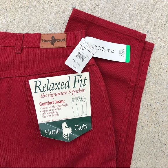 Hunt Club Denim - Vintage Hunt Club 1980’s Burgundy Mom Jeans Size 16